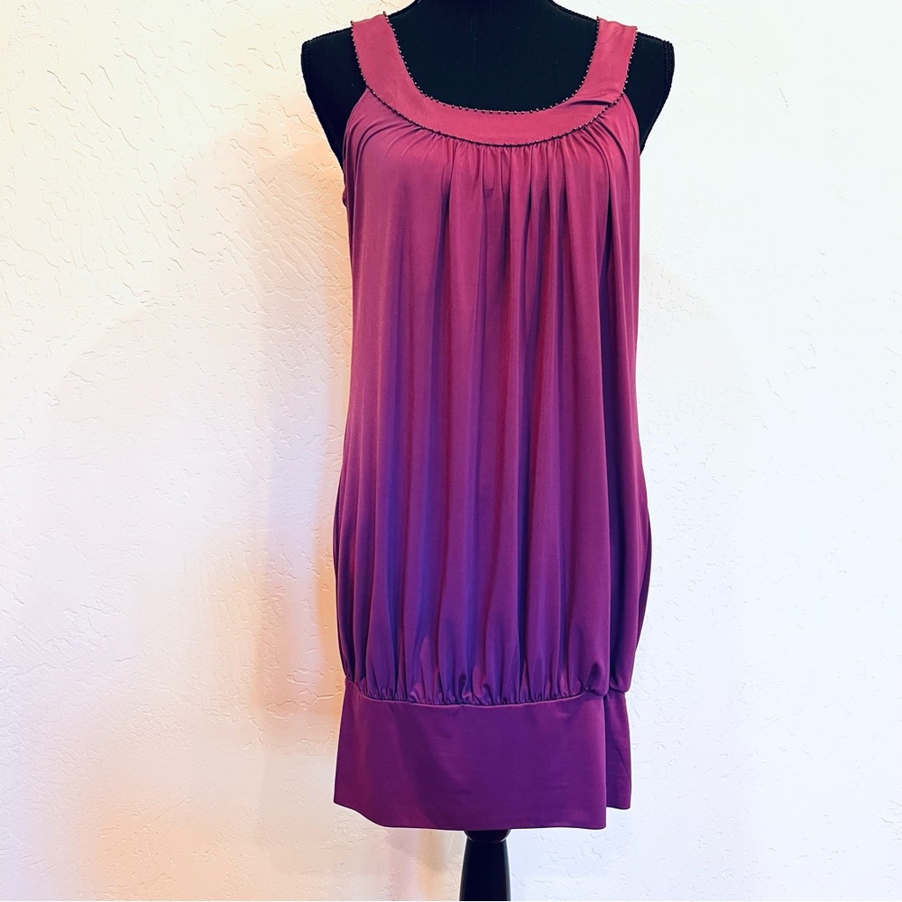 Purple sleeveless tank dress